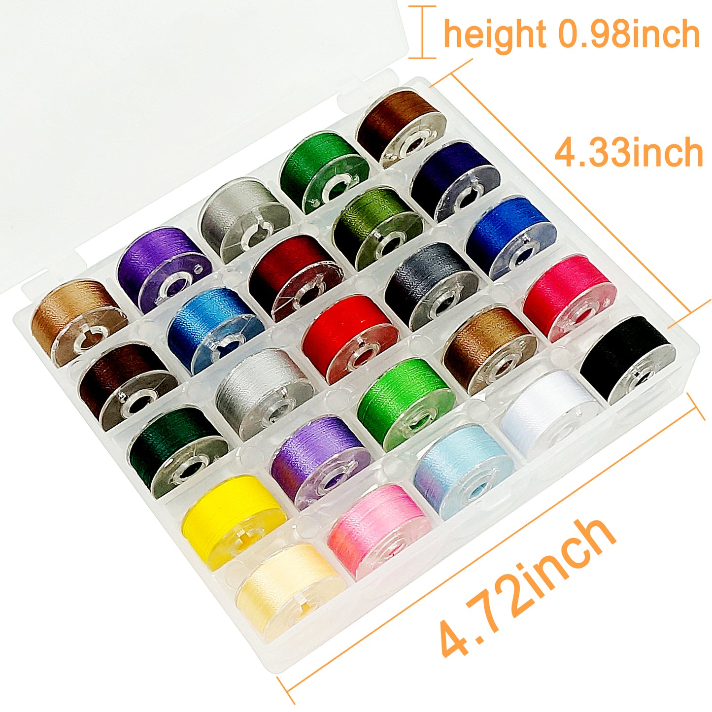 New brothread 25pcs 70D/2 (60WT) Prewound Bobbin Thread Plastic Size A SA156 for Embroidery and Sewing Machines DIY