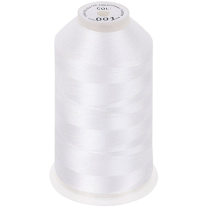 New brothread 100% Polyester with High Sheen Embroidery Thread, 5000M, 40WT(120D/2) 150+ Colors Selected for Commercial Multi Needles and Single Needle Embroidery Machine