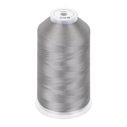 New brothread 100% Polyester with High Sheen Embroidery Thread, 5000M, 40WT(120D/2) 150+ Colors Selected for Commercial Multi Needles and Single Needle Embroidery Machine