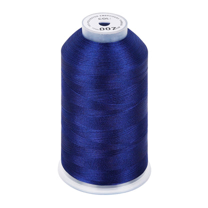 New brothread 100% Polyester with High Sheen Embroidery Thread, 5000M, 40WT(120D/2) 150+ Colors Selected for Commercial Multi Needles and Single Needle Embroidery Machine