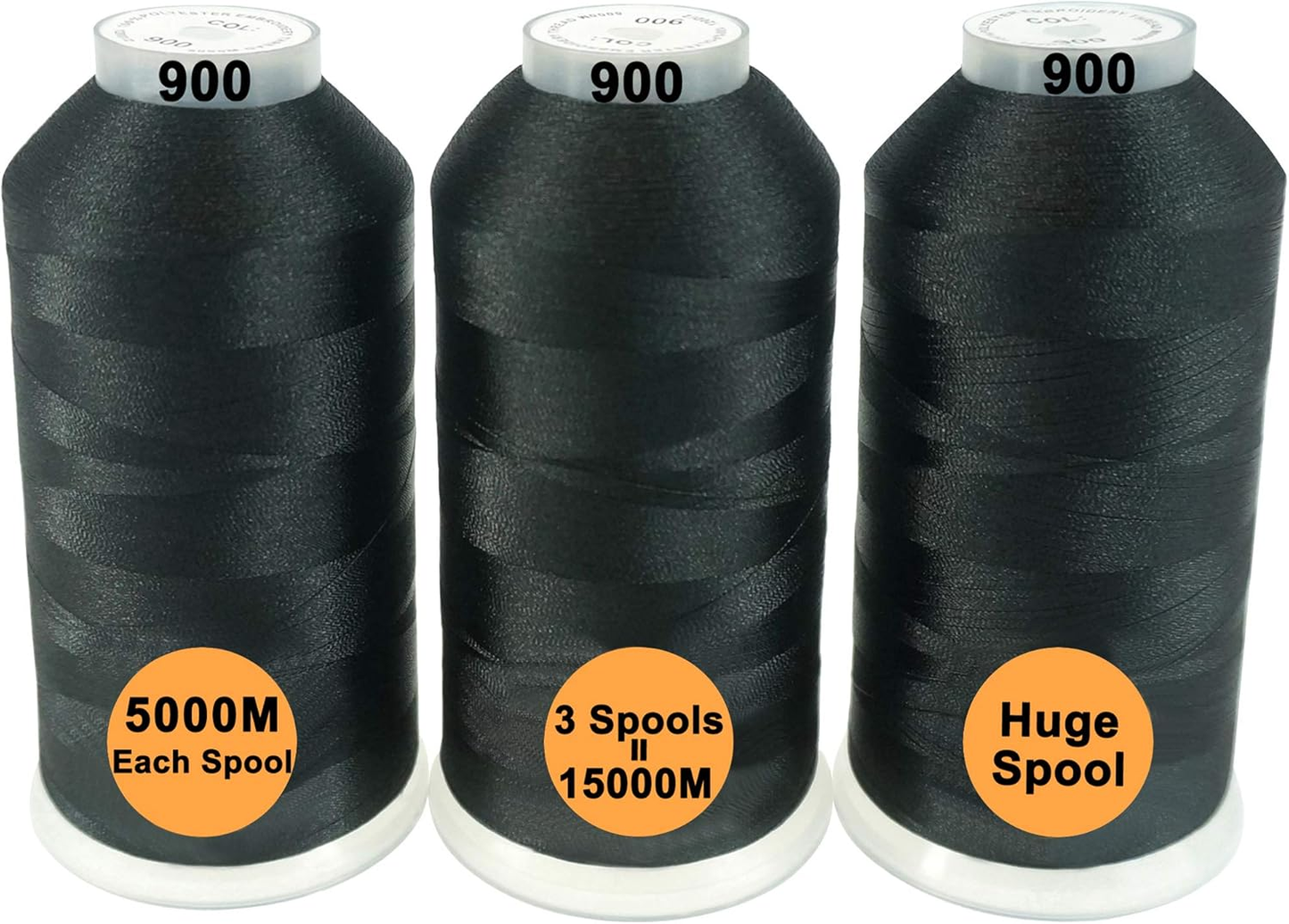 New brothreads - 40 Options- Various Assorted Color Packs of Polyester Embroidery Machine Thread Huge Spool 5000M for All Embroidery Machines