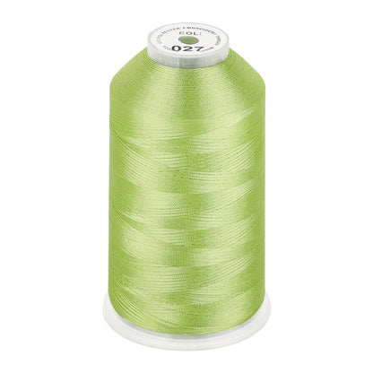 New brothread 100% Polyester with High Sheen Embroidery Thread, 5000M, 40WT(120D/2) 150+ Colors Selected for Commercial Multi Needles and Single Needle Embroidery Machine