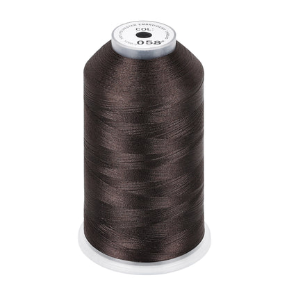 New brothread 100% Polyester with High Sheen Embroidery Thread, 5000M, 40WT(120D/2) 150+ Colors Selected for Commercial Multi Needles and Single Needle Embroidery Machine