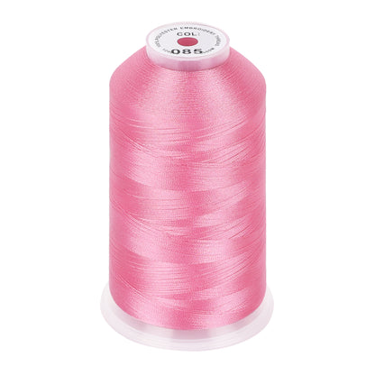 New brothread 100% Polyester with High Sheen Embroidery Thread, 5000M, 40WT(120D/2) 150+ Colors Selected for Commercial Multi Needles and Single Needle Embroidery Machine