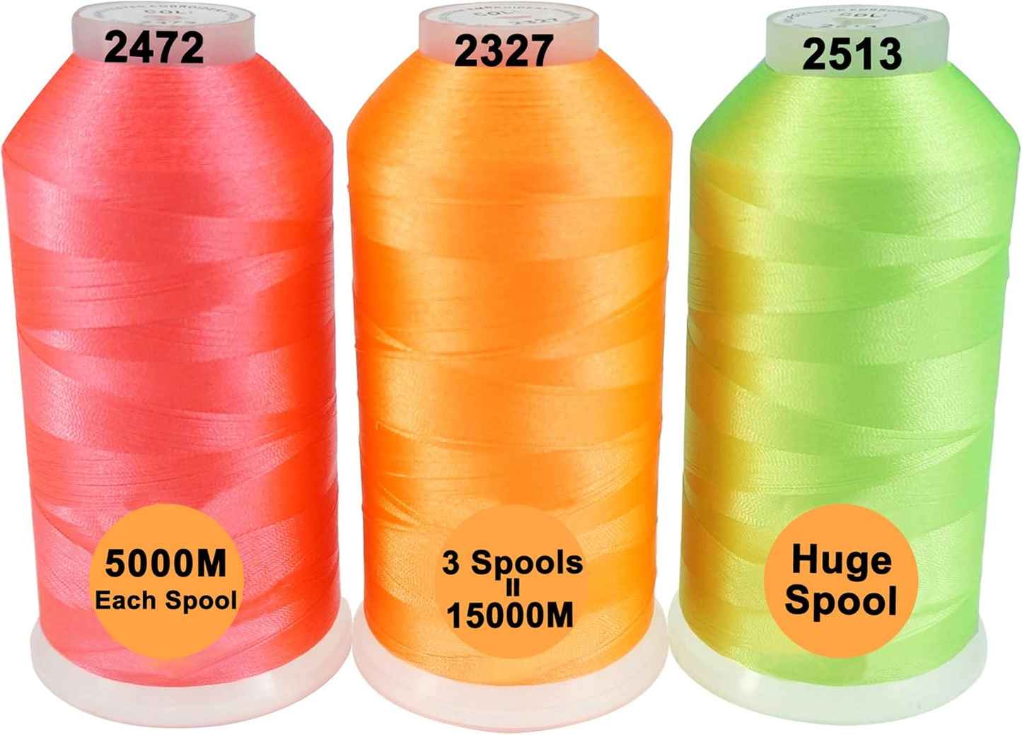 New brothreads - 40 Options- Various Assorted Color Packs of Polyester Embroidery Machine Thread Huge Spool 5000M for All Embroidery Machines