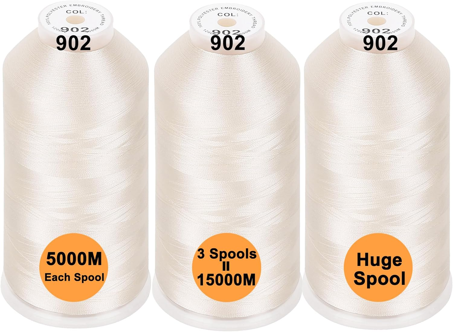 New brothreads - 40 Options- Various Assorted Color Packs of Polyester Embroidery Machine Thread Huge Spool 5000M for All Embroidery Machines