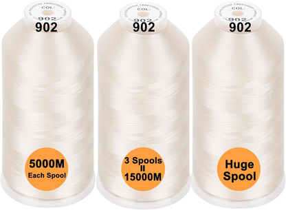 New brothreads - 40 Options- Various Assorted Color Packs of Polyester Embroidery Machine Thread Huge Spool 5000M for All Embroidery Machines