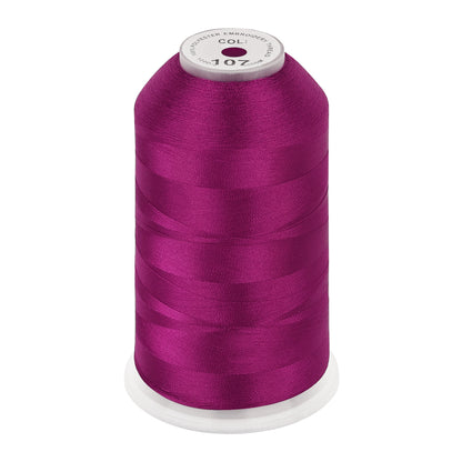 New brothread 100% Polyester with High Sheen Embroidery Thread, 5000M, 40WT(120D/2) 150+ Colors Selected for Commercial Multi Needles and Single Needle Embroidery Machine