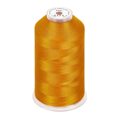 New brothread 100% Polyester with High Sheen Embroidery Thread, 5000M, 40WT(120D/2) 150+ Colors Selected for Commercial Multi Needles and Single Needle Embroidery Machine