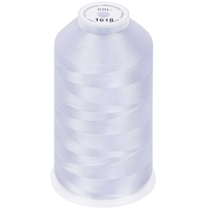 New brothread 100% Polyester with High Sheen Embroidery Thread, 5000M, 40WT(120D/2) 150+ Colors Selected for Commercial Multi Needles and Single Needle Embroidery Machine