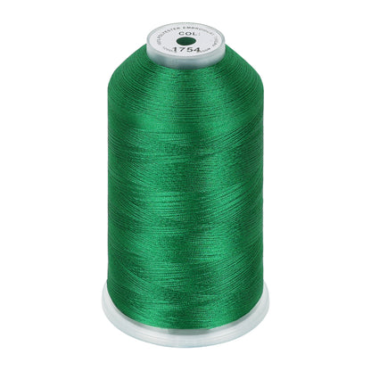New brothread 100% Polyester with High Sheen Embroidery Thread, 5000M, 40WT(120D/2) 150+ Colors Selected for Commercial Multi Needles and Single Needle Embroidery Machine