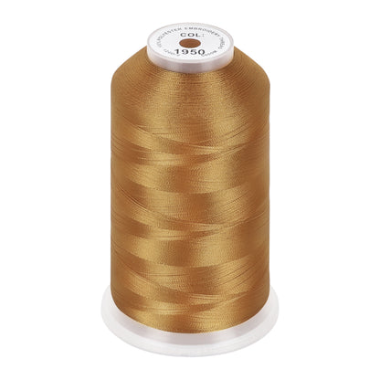New brothread 100% Polyester with High Sheen Embroidery Thread, 5000M, 40WT(120D/2) 150+ Colors Selected for Commercial Multi Needles and Single Needle Embroidery Machine