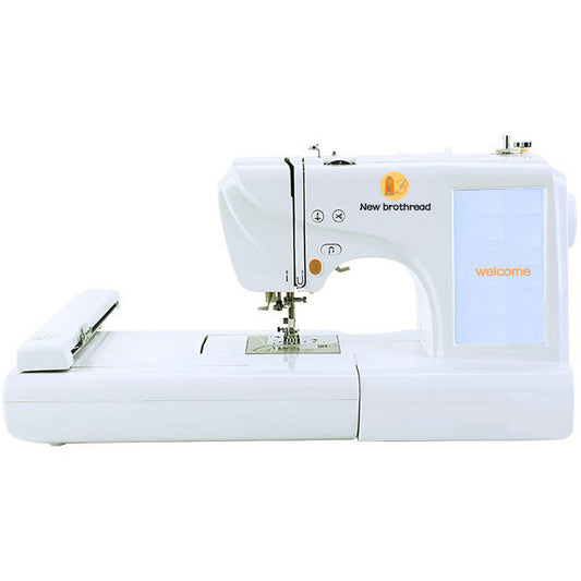 New brothread Advanced 7-inch Large Color Screen Embroidery Machine, 160 Built-in Patterns, 9"x5" Max Embroidery Area, Precision for Stunning, Letters, Pattern Combination Function