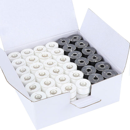 New brothread 144pcs White Prewound Bobbin Thread Plastic Size A SA156