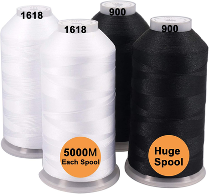New brothreads - 40 Options- Various Assorted Color Packs of Polyester Embroidery Machine Thread Huge Spool 5000M for All Embroidery Machines