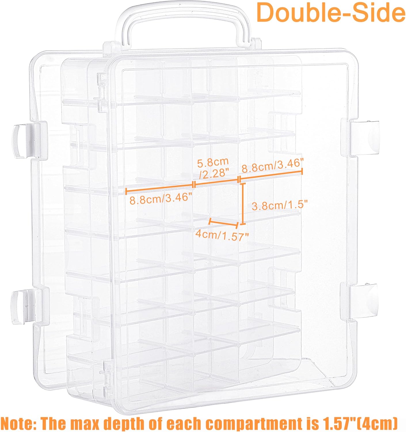 New brothread Double-Sided Storage Organizer/Box with Total 48 Adjusta