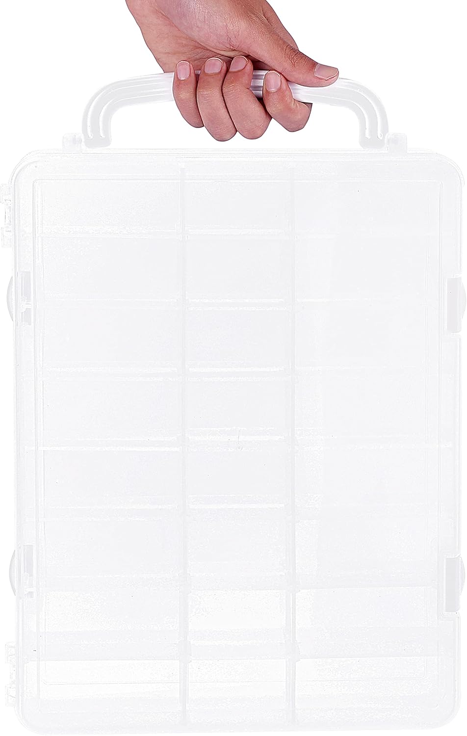 New brothread Double-Sided Storage Organizer/Box with Total 48 Adjustable Compartments, Removable Dividers For Embroidery and Sewing Threads, Embroidery Floss, Needles, Beads, Small Crafts  & Toys