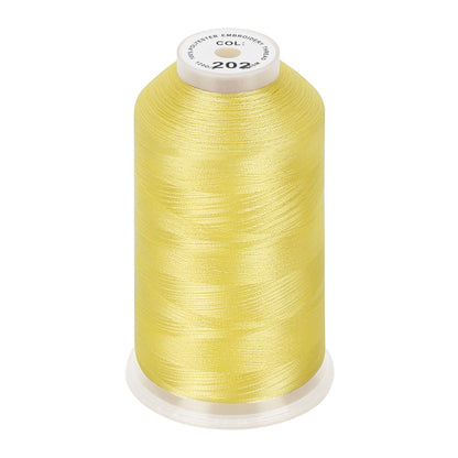 New brothread 100% Polyester with High Sheen Embroidery Thread, 5000M, 40WT(120D/2) 150+ Colors Selected for Commercial Multi Needles and Single Needle Embroidery Machine