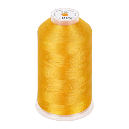New brothread 100% Polyester with High Sheen Embroidery Thread, 5000M, 40WT(120D/2) 150+ Colors Selected for Commercial Multi Needles and Single Needle Embroidery Machine