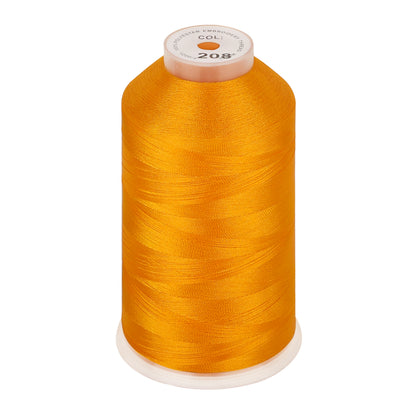 New brothread 100% Polyester with High Sheen Embroidery Thread, 5000M, 40WT(120D/2) 150+ Colors Selected for Commercial Multi Needles and Single Needle Embroidery Machine