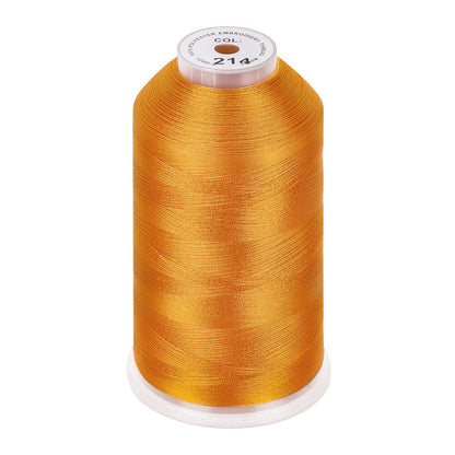New brothread 100% Polyester with High Sheen Embroidery Thread, 5000M, 40WT(120D/2) 150+ Colors Selected for Commercial Multi Needles and Single Needle Embroidery Machine