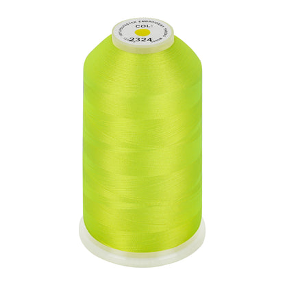 New brothread 100% Polyester with High Sheen Embroidery Thread, 5000M, 40WT(120D/2) 150+ Colors Selected for Commercial Multi Needles and Single Needle Embroidery Machine
