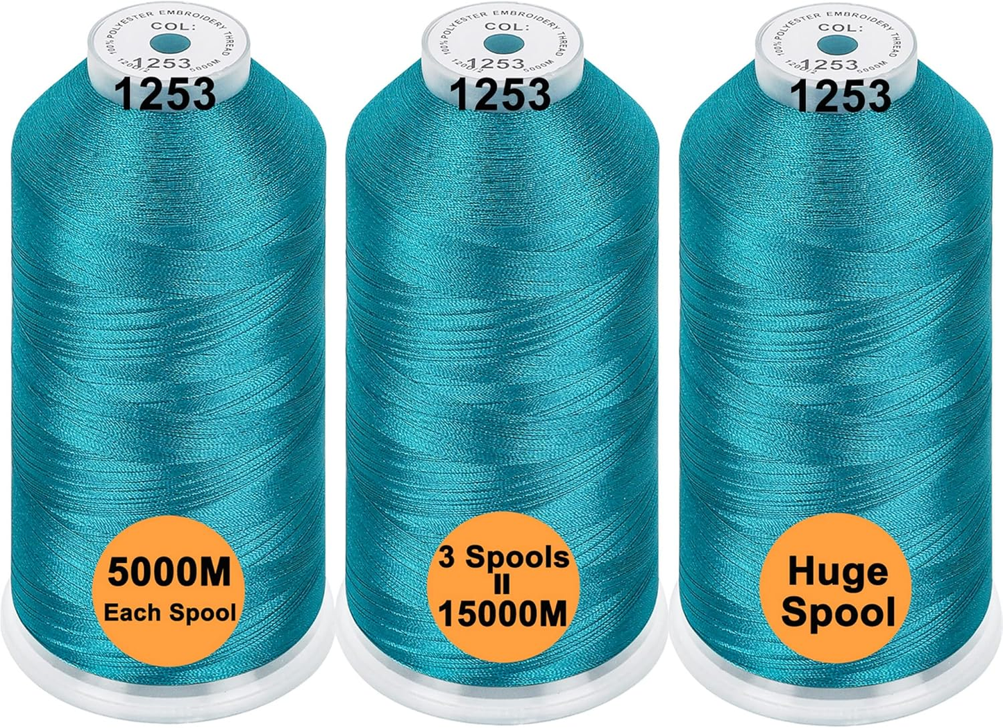 New brothreads - 40 Options- Various Assorted Color Packs of Polyester Embroidery Machine Thread Huge Spool 5000M for All Embroidery Machines