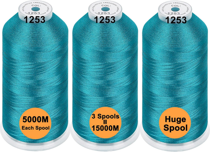 New brothreads - 40 Options- Various Assorted Color Packs of Polyester Embroidery Machine Thread Huge Spool 5000M for All Embroidery Machines