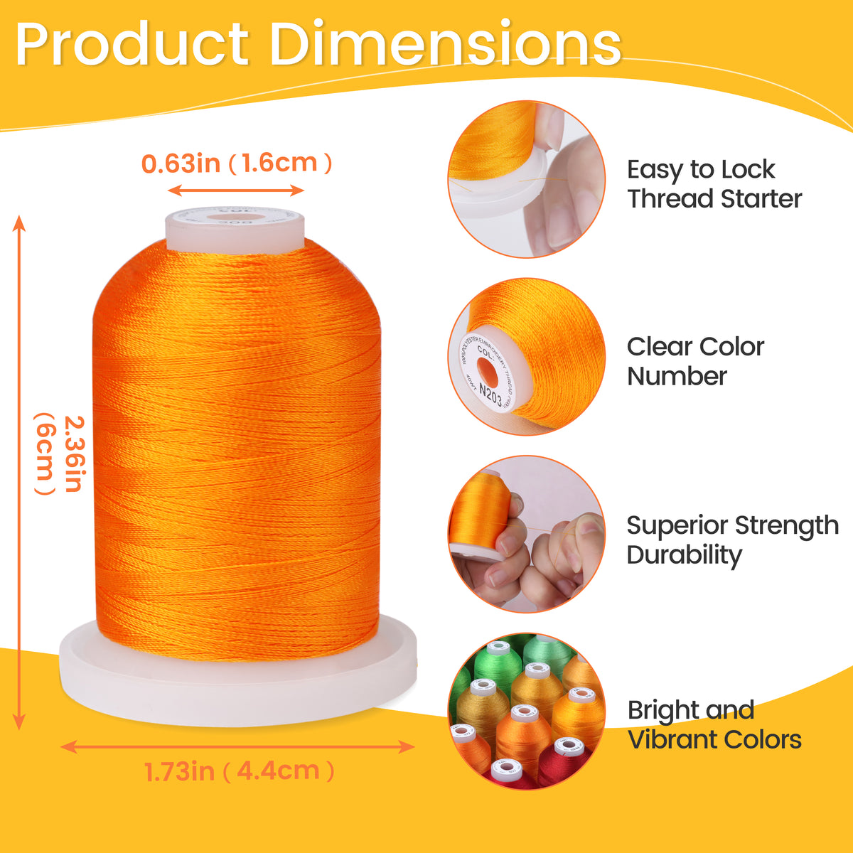 New brothread Embroidery Machine Thread Mega Kit 150 Colors Compatible