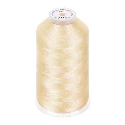 New brothread 100% Polyester with High Sheen Embroidery Thread, 5000M, 40WT(120D/2) 150+ Colors Selected for Commercial Multi Needles and Single Needle Embroidery Machine