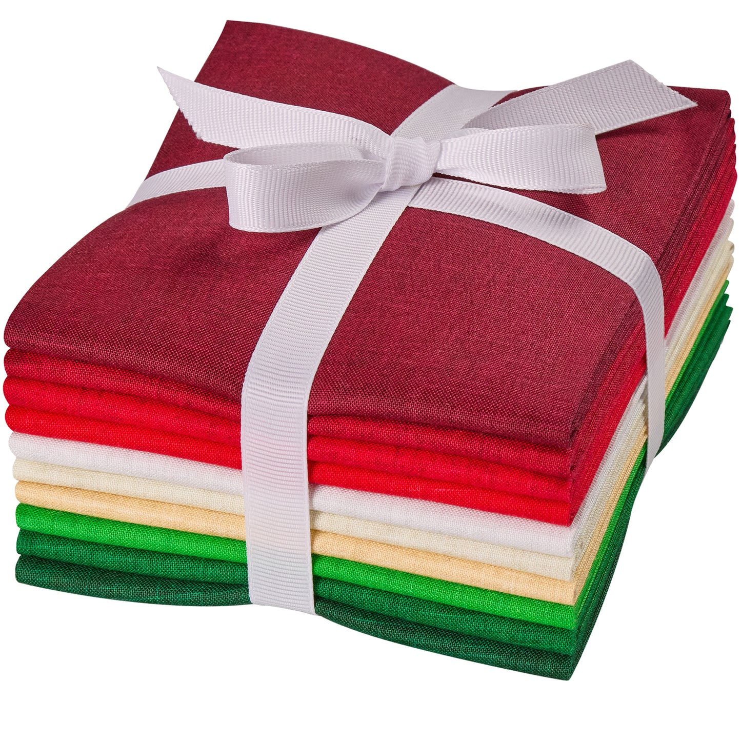 Craftido - 11 Options Solids with Tweed Tonals - Assorted Color Cotton Quilting Fabric Bundles 10pcs Fat Quarters 18"x21" - Medium Weight 5.2oz - for Quilting, Sewing and Crafts