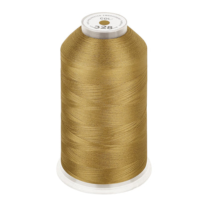 New brothread 100% Polyester with High Sheen Embroidery Thread, 5000M, 40WT(120D/2) 150+ Colors Selected for Commercial Multi Needles and Single Needle Embroidery Machine