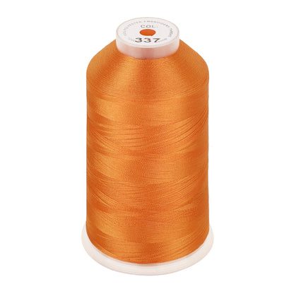 New brothread 100% Polyester with High Sheen Embroidery Thread, 5000M, 40WT(120D/2) 150+ Colors Selected for Commercial Multi Needles and Single Needle Embroidery Machine