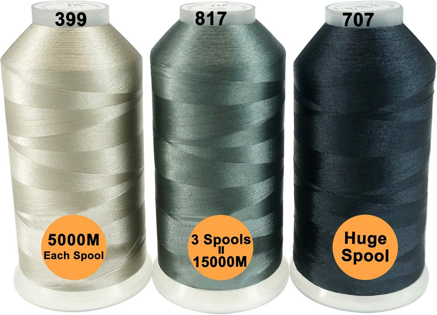 New brothreads - 40 Options- Various Assorted Color Packs of Polyester Embroidery Machine Thread Huge Spool 5000M for All Embroidery Machines