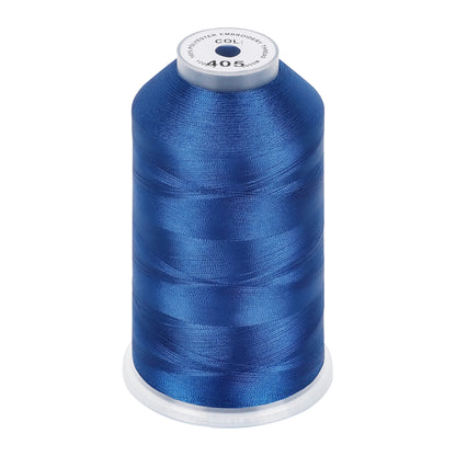 New brothread 100% Polyester with High Sheen Embroidery Thread, 5000M, 40WT(120D/2) 150+ Colors Selected for Commercial Multi Needles and Single Needle Embroidery Machine