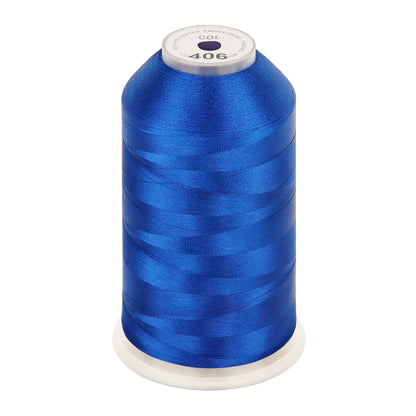 New brothread 100% Polyester with High Sheen Embroidery Thread, 5000M, 40WT(120D/2) 150+ Colors Selected for Commercial Multi Needles and Single Needle Embroidery Machine