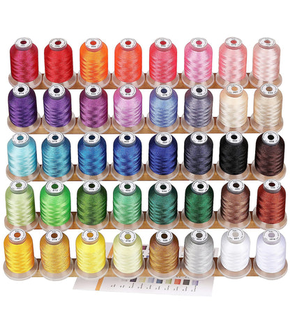 New brothread 30 Colors Polyester Embroidery Machine Thread Kit 500M (550Y) Each