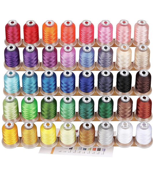 New brothread Single Huge Spool 5000M Each Polyester Embroidery Machine  Thread 40WT - Brother Colors + Variegated Colors