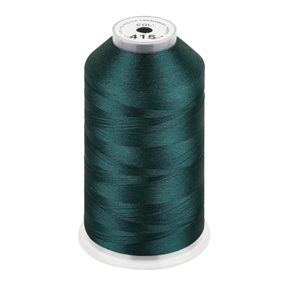New brothread 100% Polyester with High Sheen Embroidery Thread, 5000M, 40WT(120D/2) 150+ Colors Selected for Commercial Multi Needles and Single Needle Embroidery Machine
