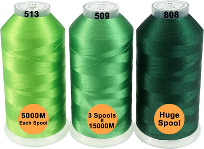 New brothreads - 40 Options- Various Assorted Color Packs of Polyester Embroidery Machine Thread Huge Spool 5000M for All Embroidery Machines