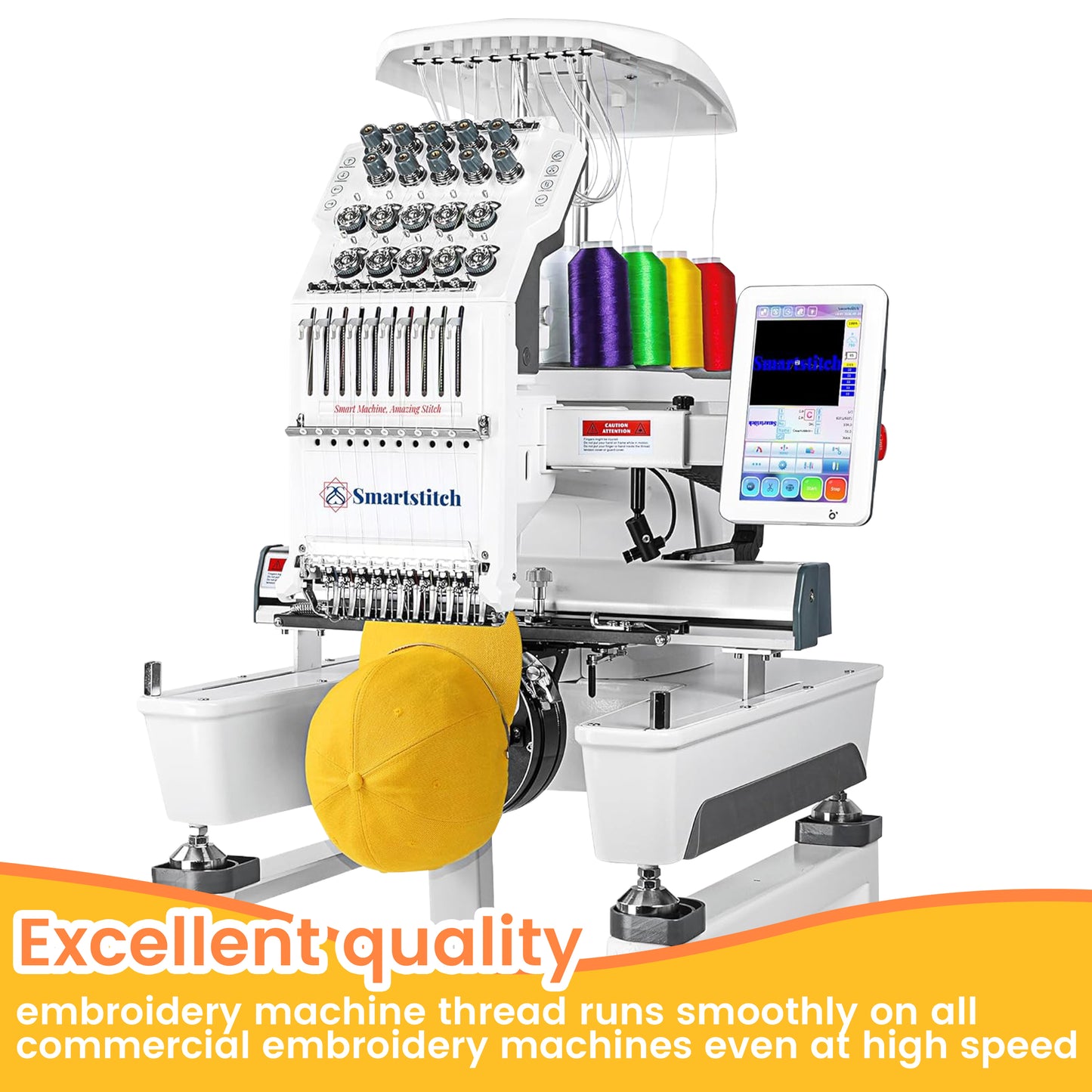 New brothreads - 15 Starter Colors of Huge Spool 5000M Polyester Embroidery Machine Thread for Commercial and Domestic Embroidery Machines