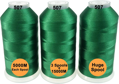 New brothreads - 40 Options- Various Assorted Color Packs of Polyester Embroidery Machine Thread Huge Spool 5000M for All Embroidery Machines