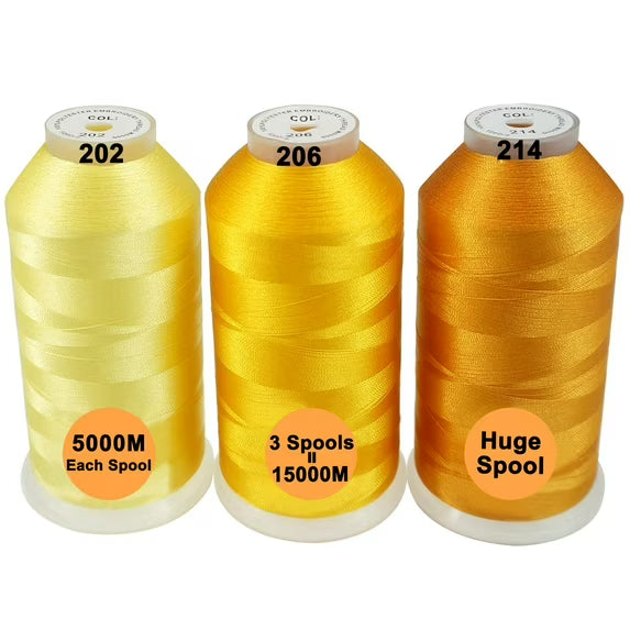 New brothread 5000M Huge Spool Polyester Embroidery Machine Thread