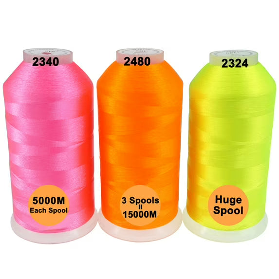 New brothread 5000M Huge Spool Polyester Embroidery Machine Thread