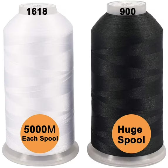 New brothread 5000M Huge Spool Polyester Embroidery Machine Thread