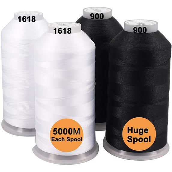 New brothread 5000M Huge Spool Polyester Embroidery Machine Thread