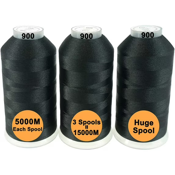 New brothread 5000M Huge Spool Polyester Embroidery Machine Thread