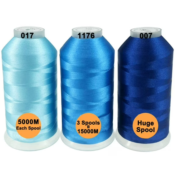 New brothread 5000M Huge Spool Polyester Embroidery Machine Thread