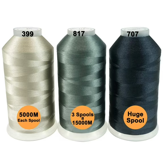 New brothread 5000M Huge Spool Polyester Embroidery Machine Thread
