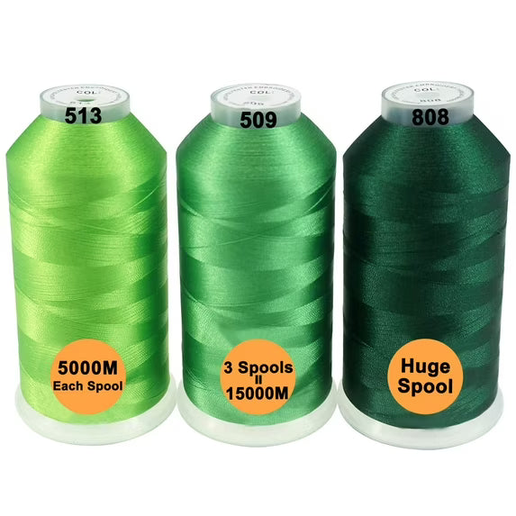 New brothread 5000M Huge Spool Polyester Embroidery Machine Thread